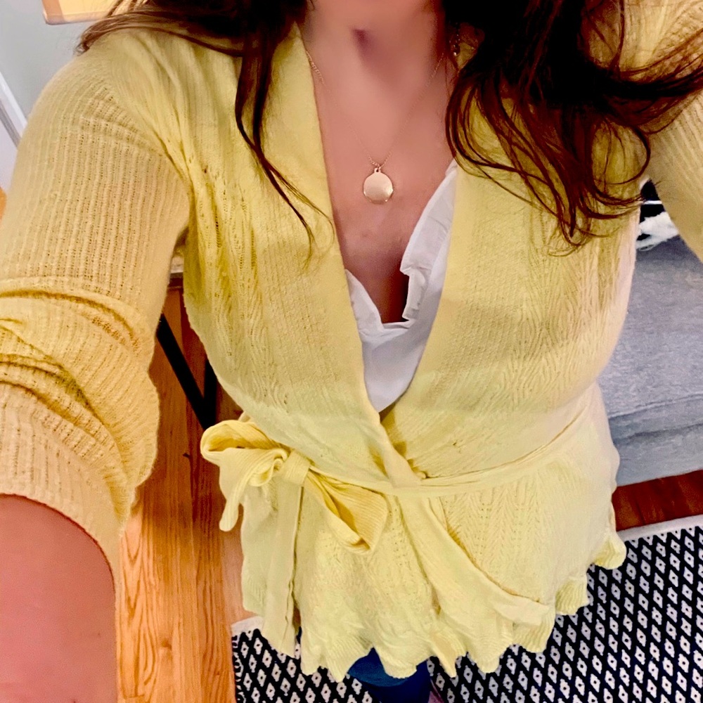 Anthropologie Tie Cardigan, Size Small